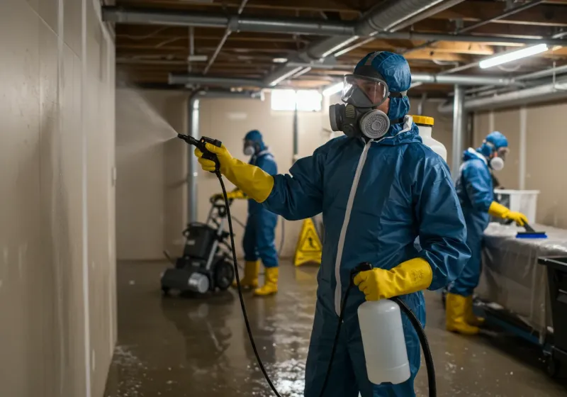 Basement Sanitization and Antimicrobial Treatment process in Rocky Mount, NC